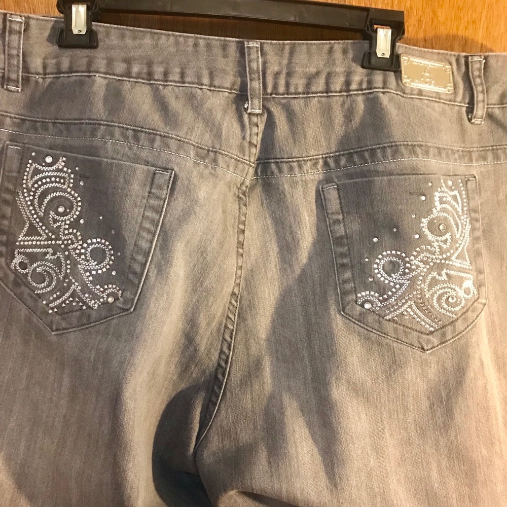 Grey Plus size Ashley Stewart Premium Skinny Jeans